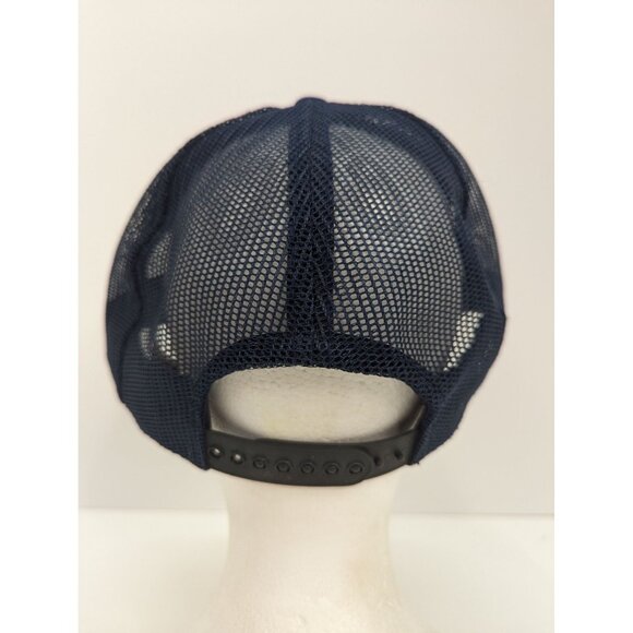 Captain Embroidered Logo with Scrambled Eggs Men Blue Mesh Back Snapback Cap Hat - Picture 6 of 9